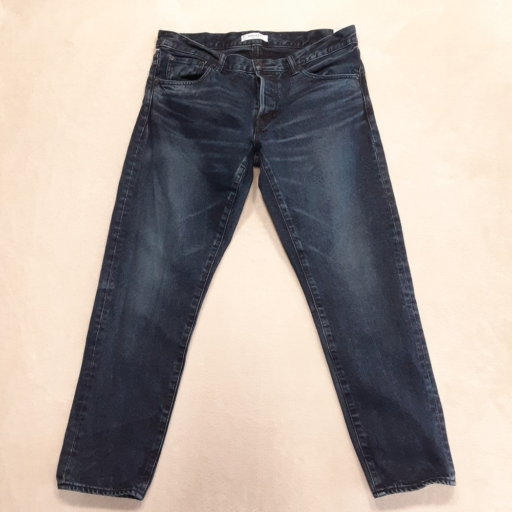 Moussy Vintage Womens Howa Jeans 30 Indigo Dark Blue Tapered Straight Leg